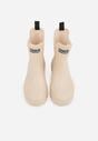 Beżowe Kalosze Typu Sztyblety z Antypoślizgową Podeszwą Volenne