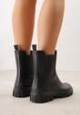 Czarne Kalosze Typu Sztyblety z Antypoślizgową Podeszwą Volenne