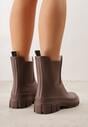Brązowe Kalosze Typu Sztyblety z Antypoślizgową Podeszwą Volenne