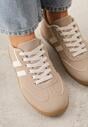 Beżowe Sneakersy Typu Klasyczne Tenisówki Kilice