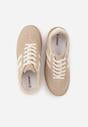 Beżowe Sneakersy Typu Klasyczne Tenisówki Kilice