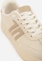 Beżowe Sneakersy w Stylu Klasycznych Tenisówek na Grubej Podeszwie Yenoinne