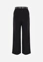 Czarne Bawełniano-Wiskozowe Spodnie Wide Leg z Paskiem Typu Apaszka Arlethia