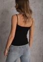 Czarny Top z Wiskozy na Podwójnych Ramiączkach Indrea