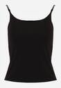 Czarny Top z Wiskozy na Podwójnych Ramiączkach Indrea