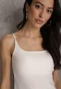 Biały Top z Wiskozy na Podwójnych Ramiączkach Indrea