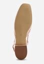 Różowe Baleriny Slingback z Kwadratowym Noskiem i Ażurową Cholewką Jurria