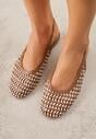 Brązowe Plecione Sandały Typu Slingback Ellariell