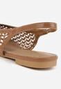 Brązowe Plecione Sandały Typu Slingback Ellariell