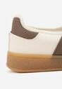 Beżowe Tenisówki Sneakeriny z Paskiem na Rzep Pirel