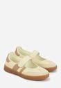 Żółte Tenisówki Sneakeriny z Paskiem na Rzep Pirel