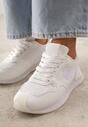 Białe Przeszywane Sneakersy w Klasycznym Stylu Zeosa