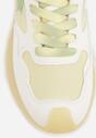 Żółte Przeszywane Sneakersy w Klasycznym Stylu Zeosa