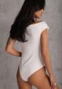 Białe Kopertowe Body Bez Rękawów Edalwen