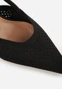 Czarne Ażurowe Sandały na Szpilce Slingback Erilise