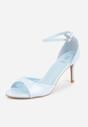Niebieskie Eleganckie Sandały na Szpilce z Paskiem z Klamerką Berose