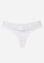 Szare Majtki Typu Stringi z Bawełną i Koronką Zeliche