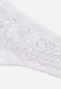 Szare Majtki Typu Stringi z Bawełną i Koronką Zeliche