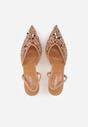Pantofi stiletto Vikiraie Bej închis