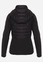 Czarna Przejściowa Kurtka z Pikowaniem i Elastycznymi Rękawami Salisia