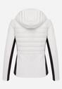 Biała Przejściowa Kurtka z Pikowaniem i Elastycznymi Rękawami Salisia