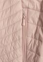 Beżowa Kurtka Przejściowa z Pikowaniem i Odpinanym Kapturem Edielitia