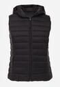 Czarna Przejściowa Kamizelka z Pikowaniem i Kapturem Neatwenna