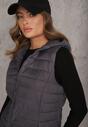 Szara Przejściowa Kamizelka z Pikowaniem i Kapturem Neatwenna