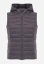 Szara Przejściowa Kamizelka z Pikowaniem i Kapturem Neatwenna