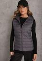 Szara Przejściowa Kamizelka z Pikowaniem i Kapturem Neatwenna