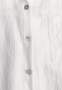 Biała Koszula z Wiskozy z Domieszką Lnu ze Strukturalnego Materiału Sewrita
