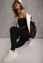 Czarne Casualowe Legginsy High Waist z Pasem Wspierającym Linię Talii Azivera