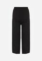 Czarne Spodnie z Bawełną o Szerokim Kroju z Cyrkoniami Azirene