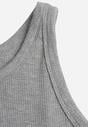 Szary Top na Ramiączkach Basic Prążkowany Zitira