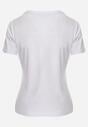 Biały T-shirt z Bawełny z Okrągłym Dekoltem Nedima