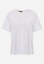 Biały Bawełniany T-shirt o Kroju Oversize Neduna