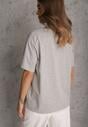 Szary Bawełniany T-shirt o Kroju Oversize Neduna