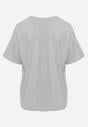 Szary Bawełniany T-shirt o Kroju Oversize Neduna