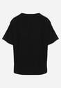 Czarny Bawełniany T-shirt o Kroju Oversize Neduna