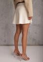 Białe Tenisowe Spódnico-Spodenki z Elastycznego Materiału Natennia
