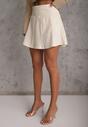 Białe Tenisowe Spódnico-Spodenki z Elastycznego Materiału Natennia
