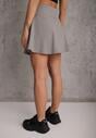 Ciemnoszare Tenisowe Spódnico-Spodenki z Elastycznego Materiału Natennia