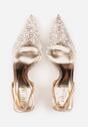Pantofi cu toc Karenetia Culoarea șampaniei