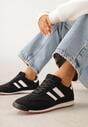 Czarne Sneakersy Ozdobione Dwoma Paskami Lannatea