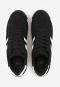 Czarne Sneakersy Ozdobione Dwoma Paskami Lannatea