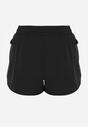 Czarne Szorty w Sportowym Stylu z Siateczką i Podszewką Elishka