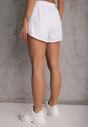 Białe Szorty w Sportowym Stylu z Siateczką i Podszewką Elishka