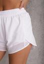 Białe Szorty w Sportowym Stylu z Siateczką i Podszewką Elishka