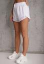 Białe Szorty w Sportowym Stylu z Siateczką i Podszewką Elishka