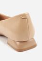 Beżowe Czółenka w Stylu Retro ze Skórzaną Wkładką Faylina